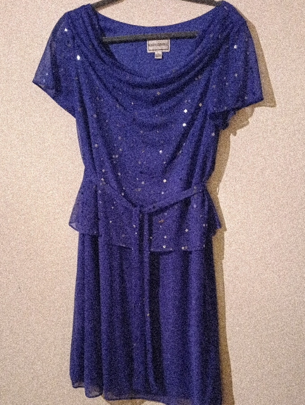 karin stevens Dark periwinkle Cowl Neck Midi Dress